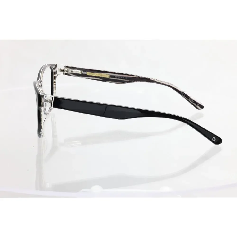 Christian Siriano Charlotte BLKPT 56-14-140mm Eyeglass FRAMES ONLY - GOOD - READ